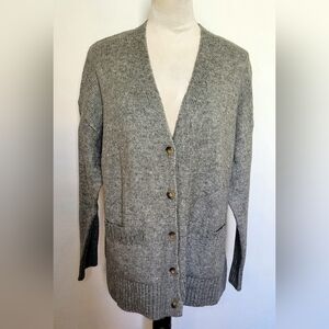 Gray Button-Up Cardigan Ella Moss Ladie's Soft & Cozy Cardigan w/front Pockets